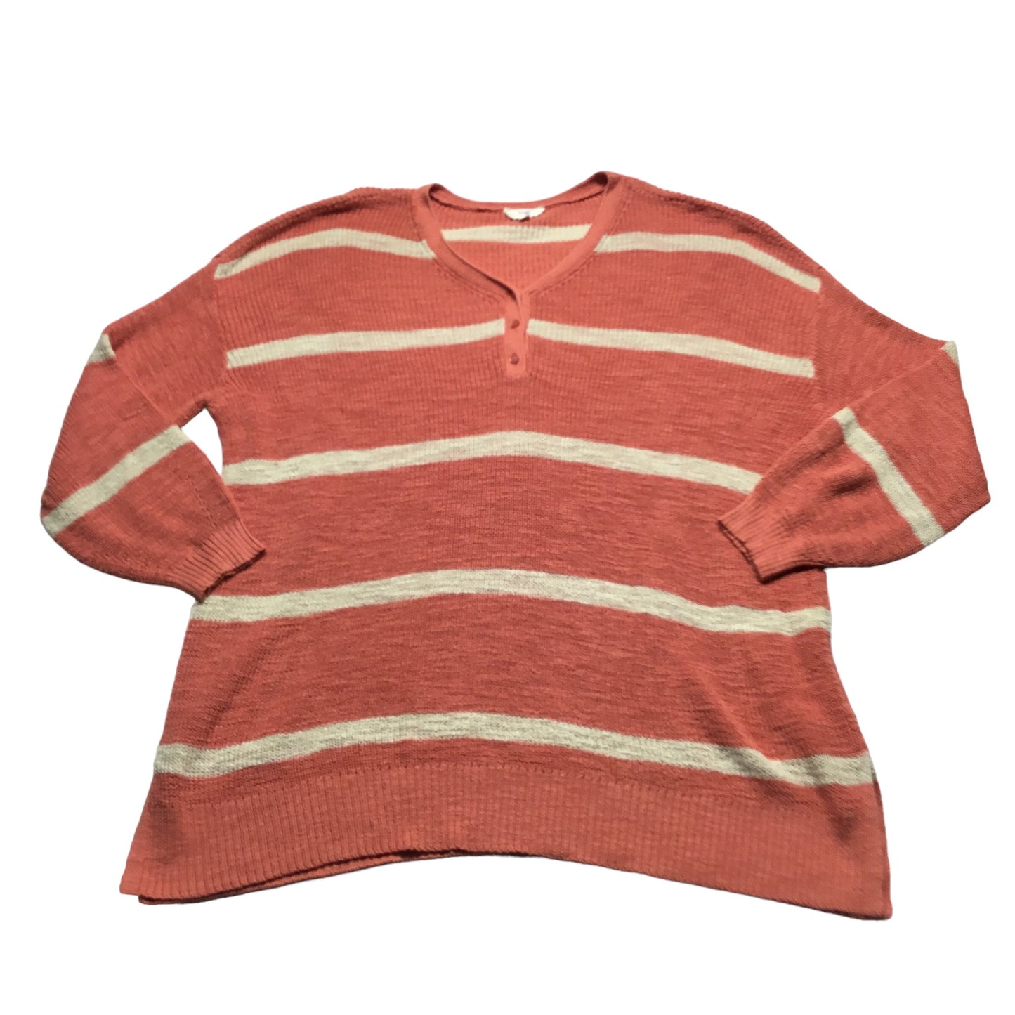 Striped Pattern Tunic Long Sleeve Terra & Sky, Size 3x