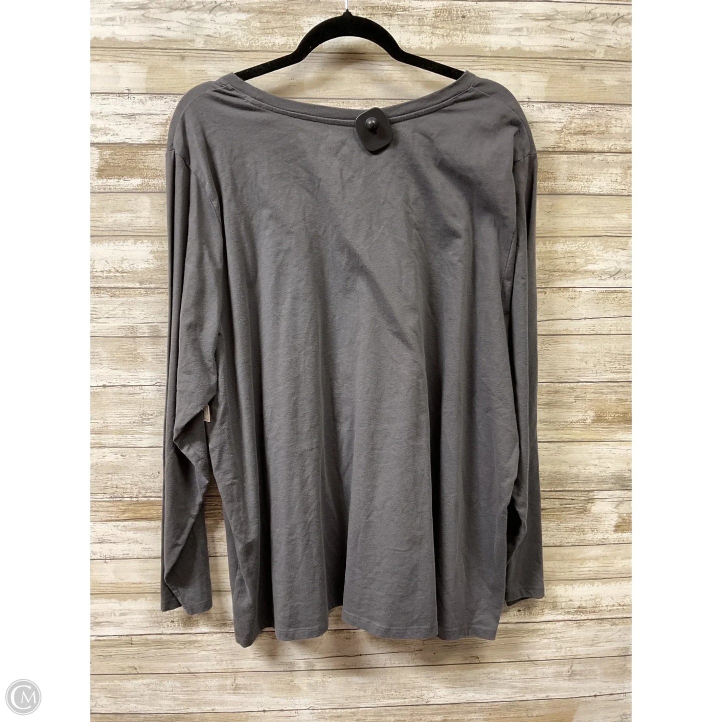 Top Long Sleeve By Sonoma In Grey, Size: 3x