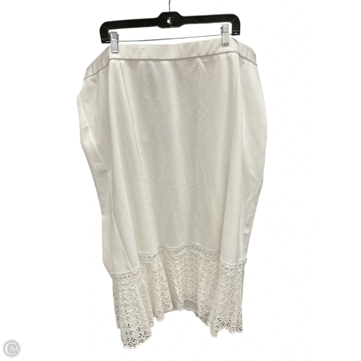 Skirt Maxi By Catherines In White, Size: 3x