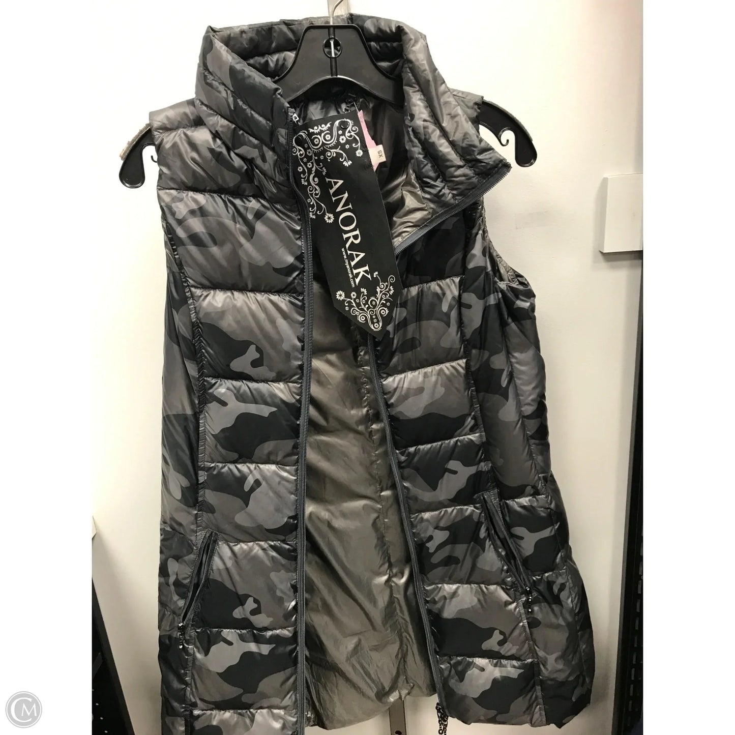 Vest Puffer & Quilted By Cma In Camouflage Print, Size: Xs