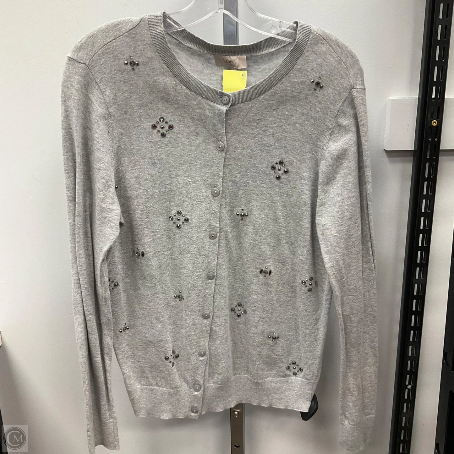 Cardigan By Loft In Grey, Size: L