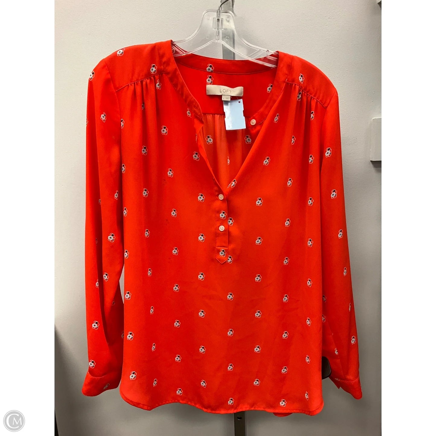 Top Long Sleeve By Loft In Red, Size: Xs