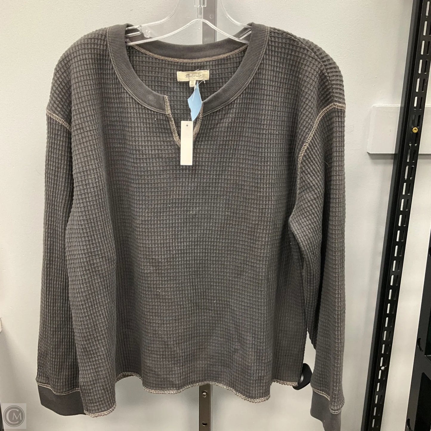 Top Long Sleeve By Madewell In Grey, Size: Xl