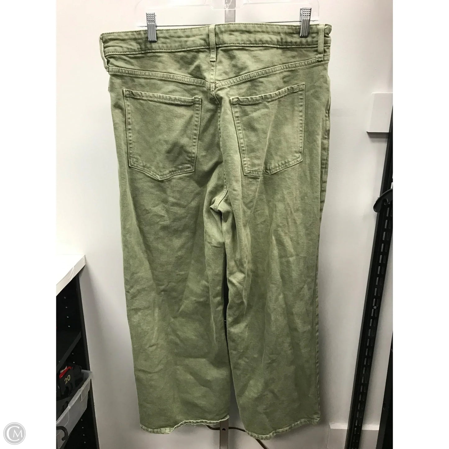 Jeans Wide Leg By Old Navy In Green, Size: 14p