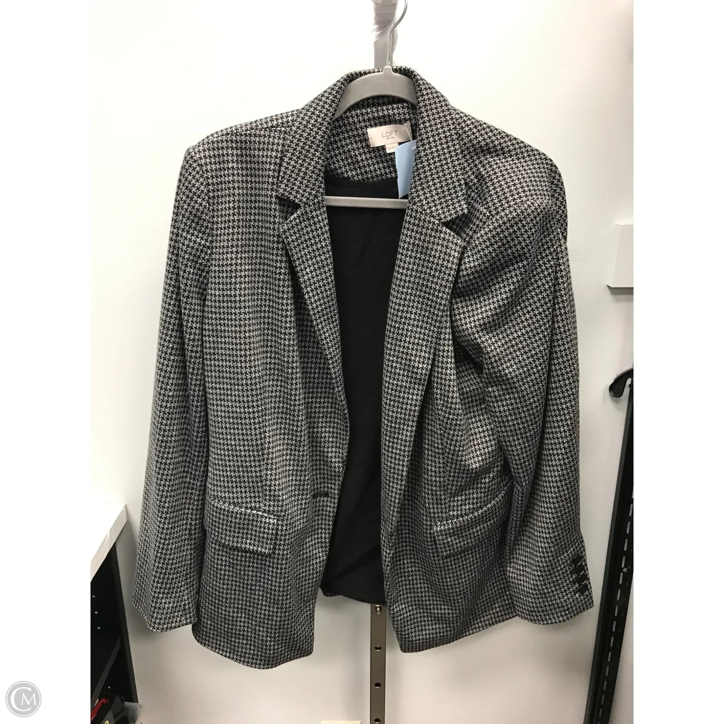 Blazer By Loft In Black & Grey, Size: 18