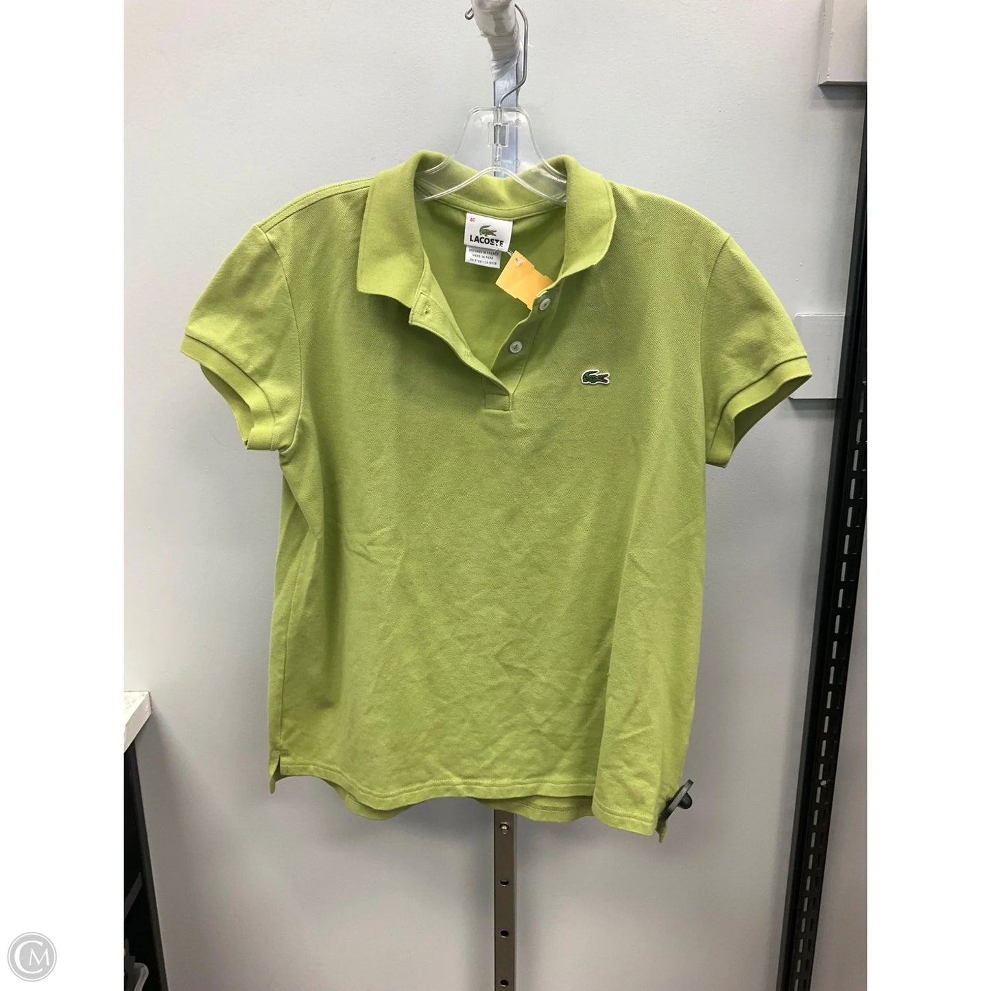 Top Short Sleeve By Lacoste In Green, Size: Xl