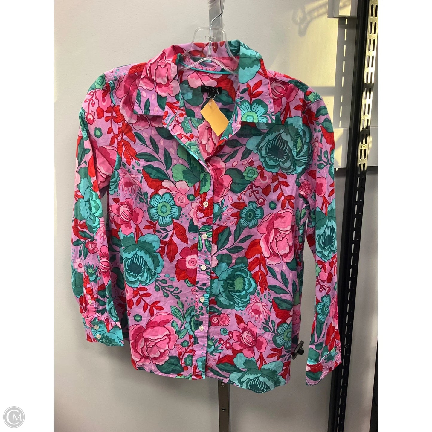 Top Long Sleeve Basic By Talbots In Floral Print, Size: Mp