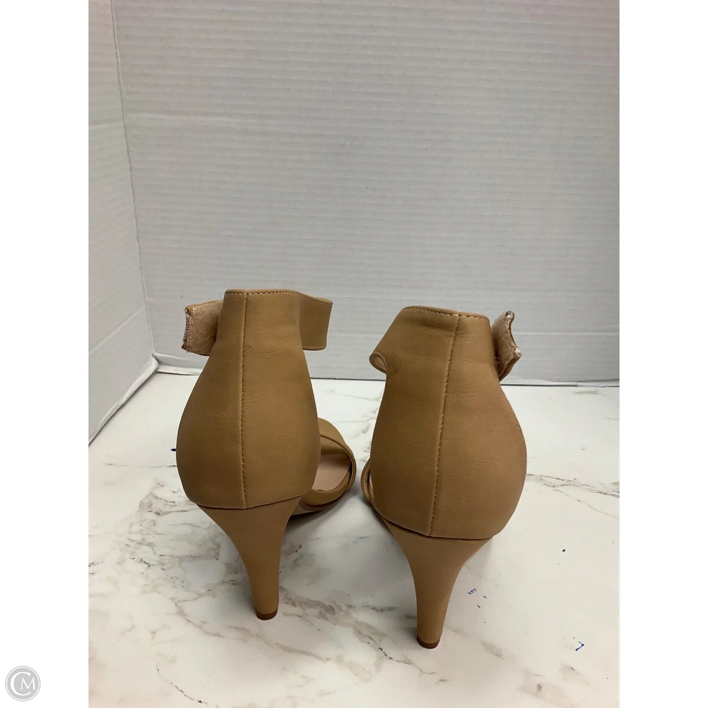 Sandals Heels Stiletto By Cme In Tan, Size: 7.5
