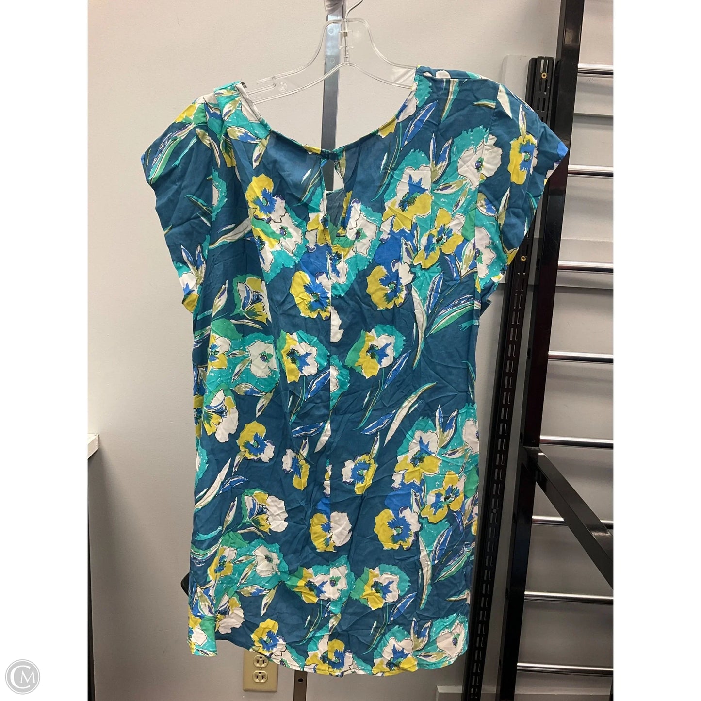 Top Short Sleeve By Jones New York In Blue & Gold, Size: Xl