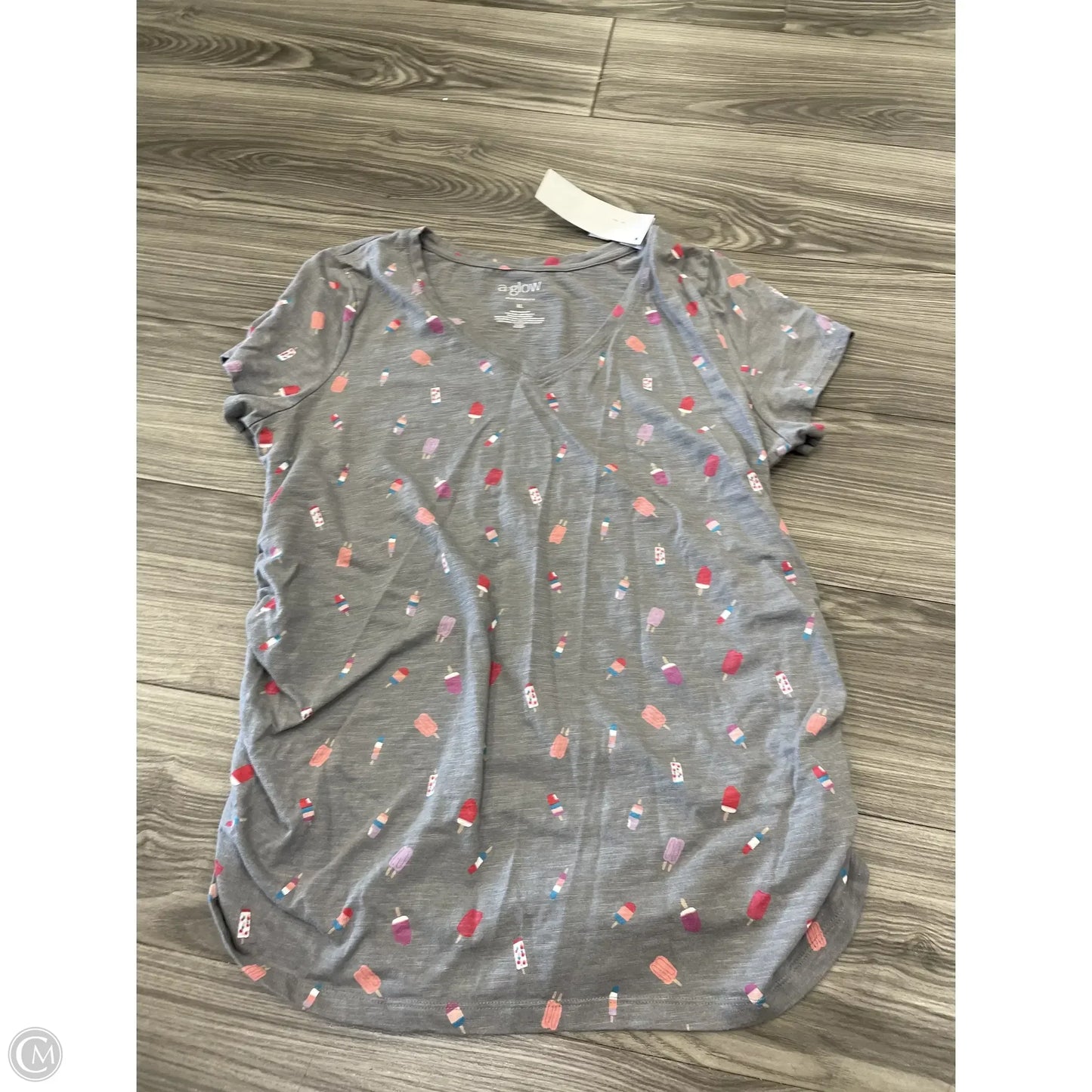 Maternity Top Short Sleeve By A Glow, Size: Xl