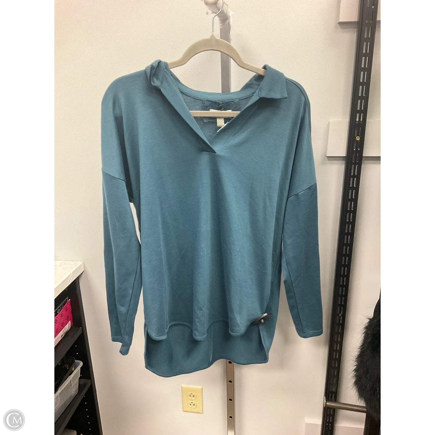 Top Long Sleeve By Cupio In Teal, Size: L