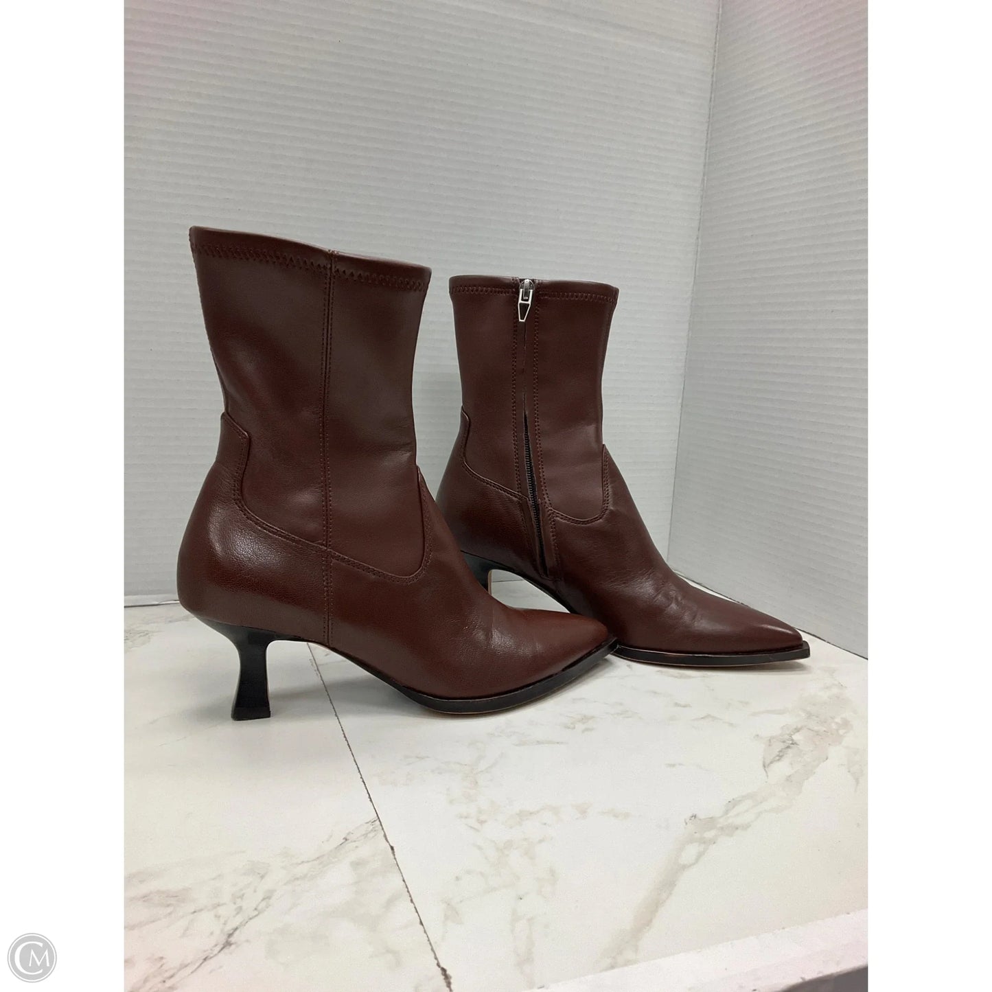 Boots Ankle Heels By Dolce Vita In Brown, Size: 6.5