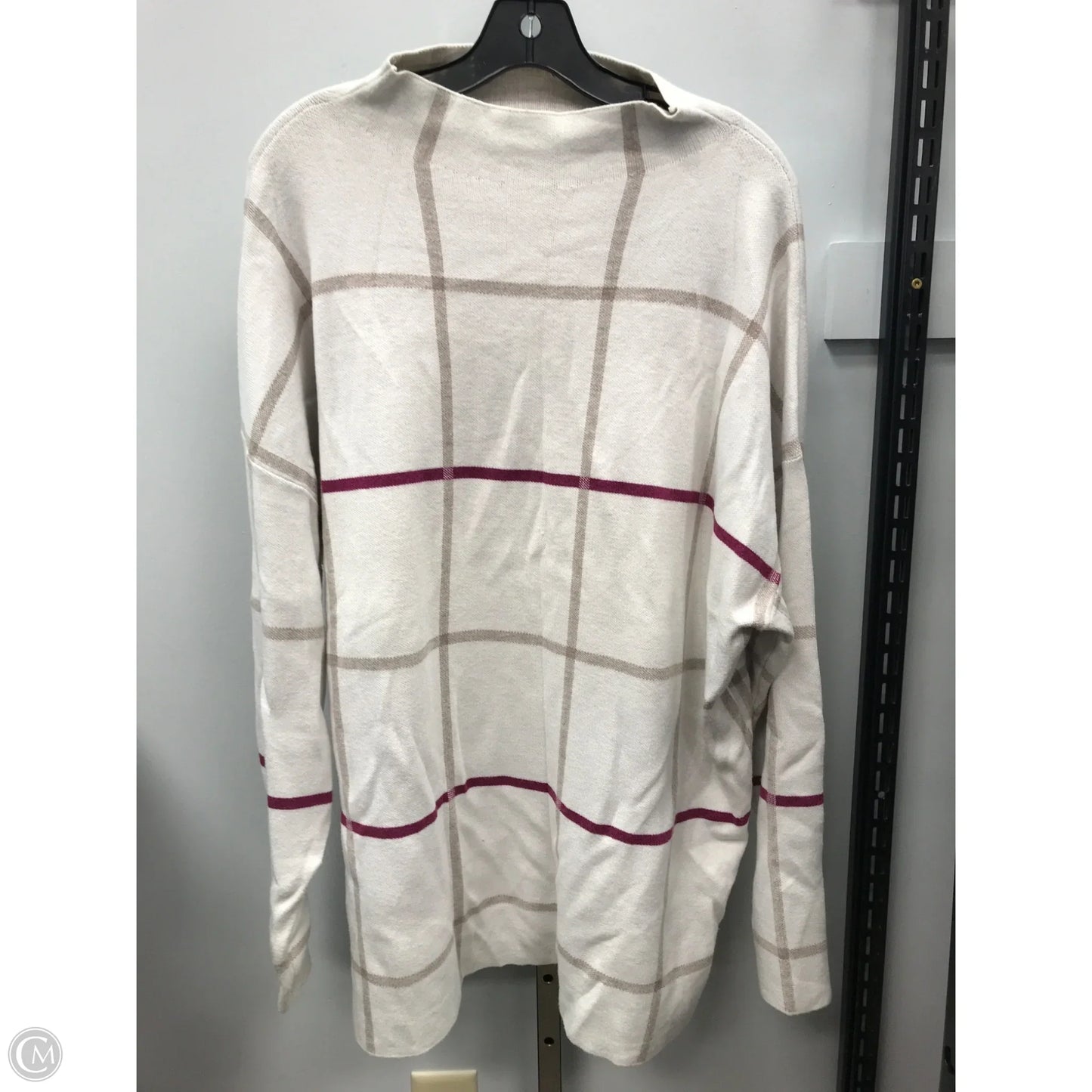 Sweater By Tahari In Plaid Pattern, Size: 2x