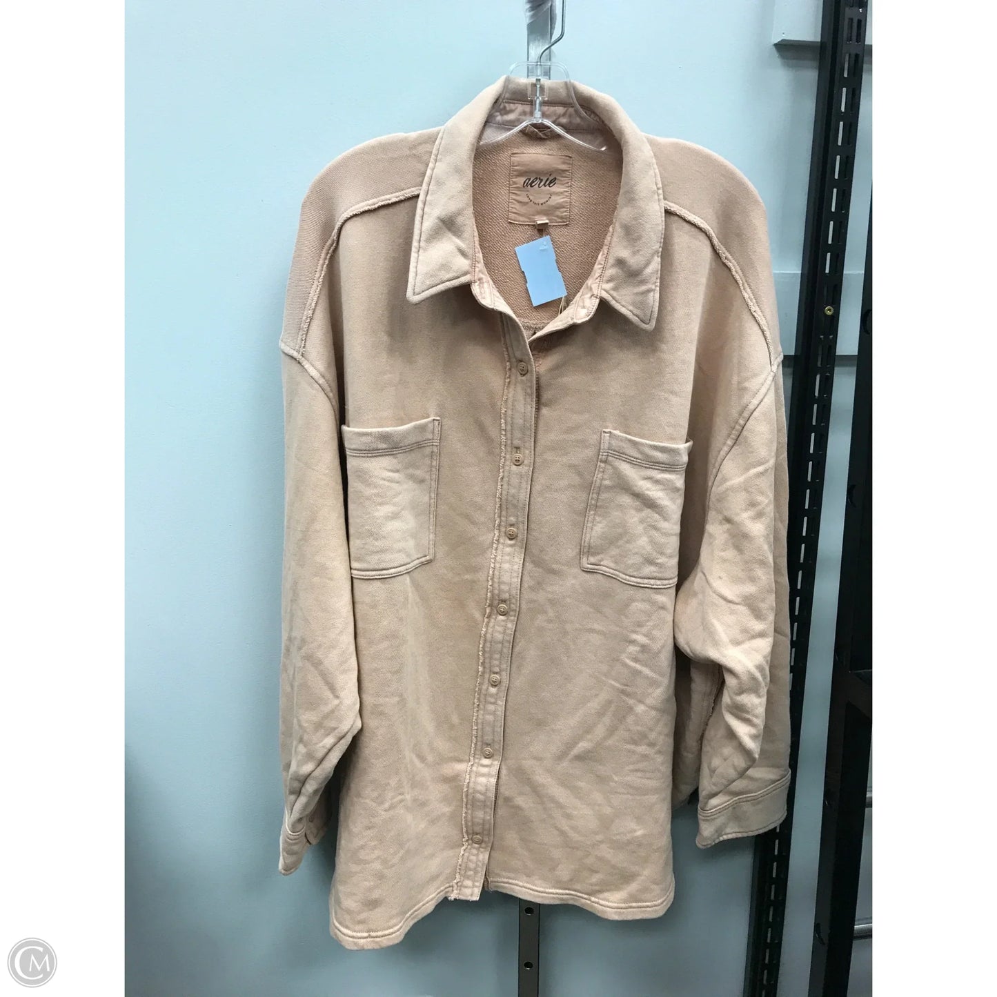 Top Long Sleeve By Aerie In Beige, Size: Xxl