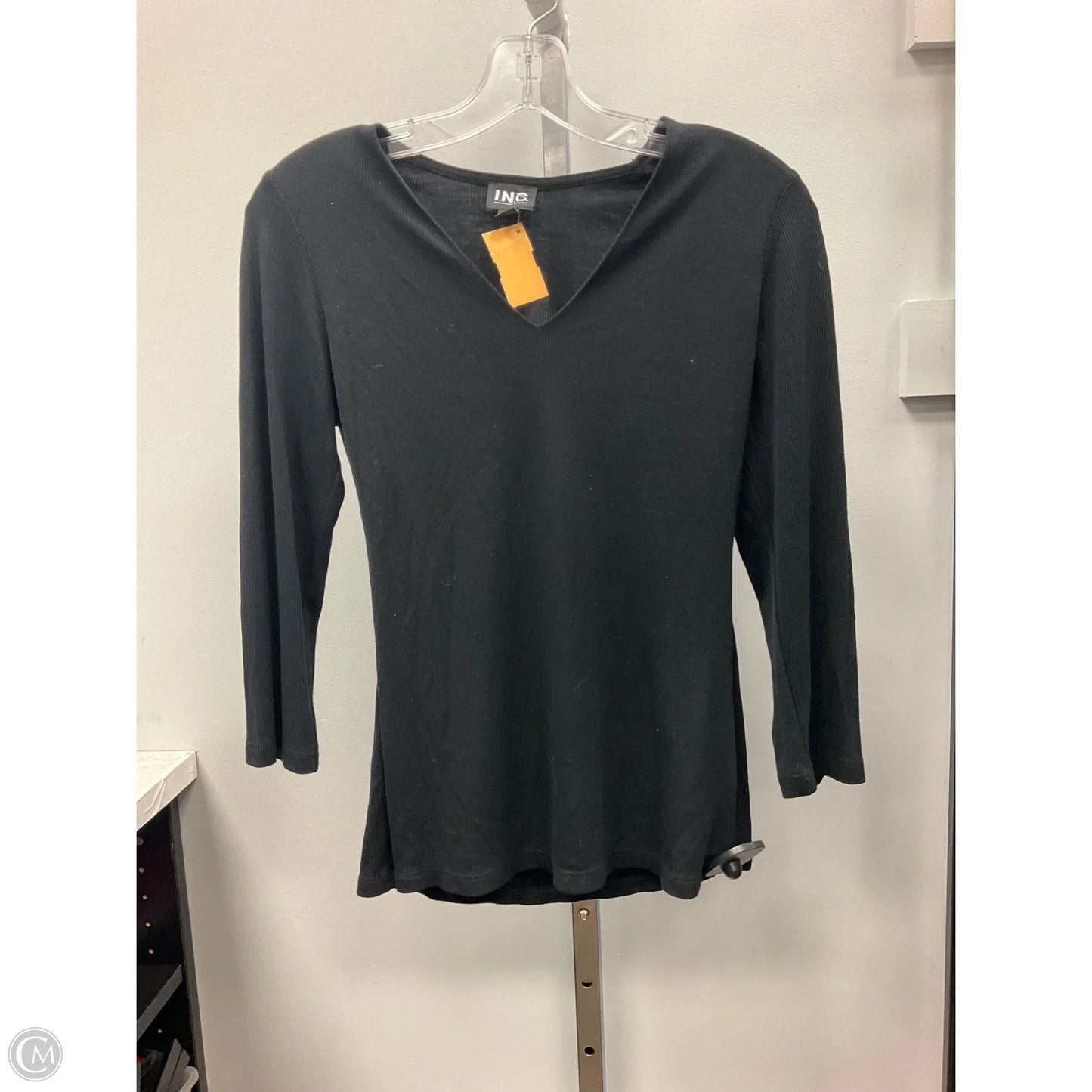 Top Long Sleeve Basic By Inc In Black, Size: S