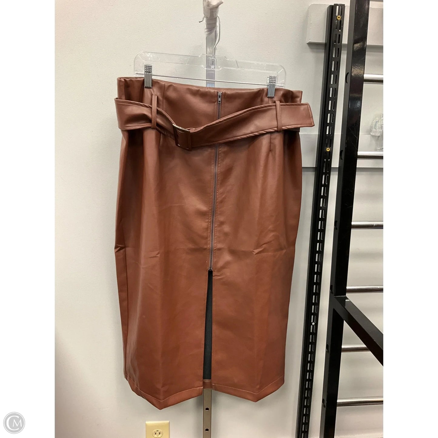 Skirt Midi By Fashion Nova In Brown, Size: 2x