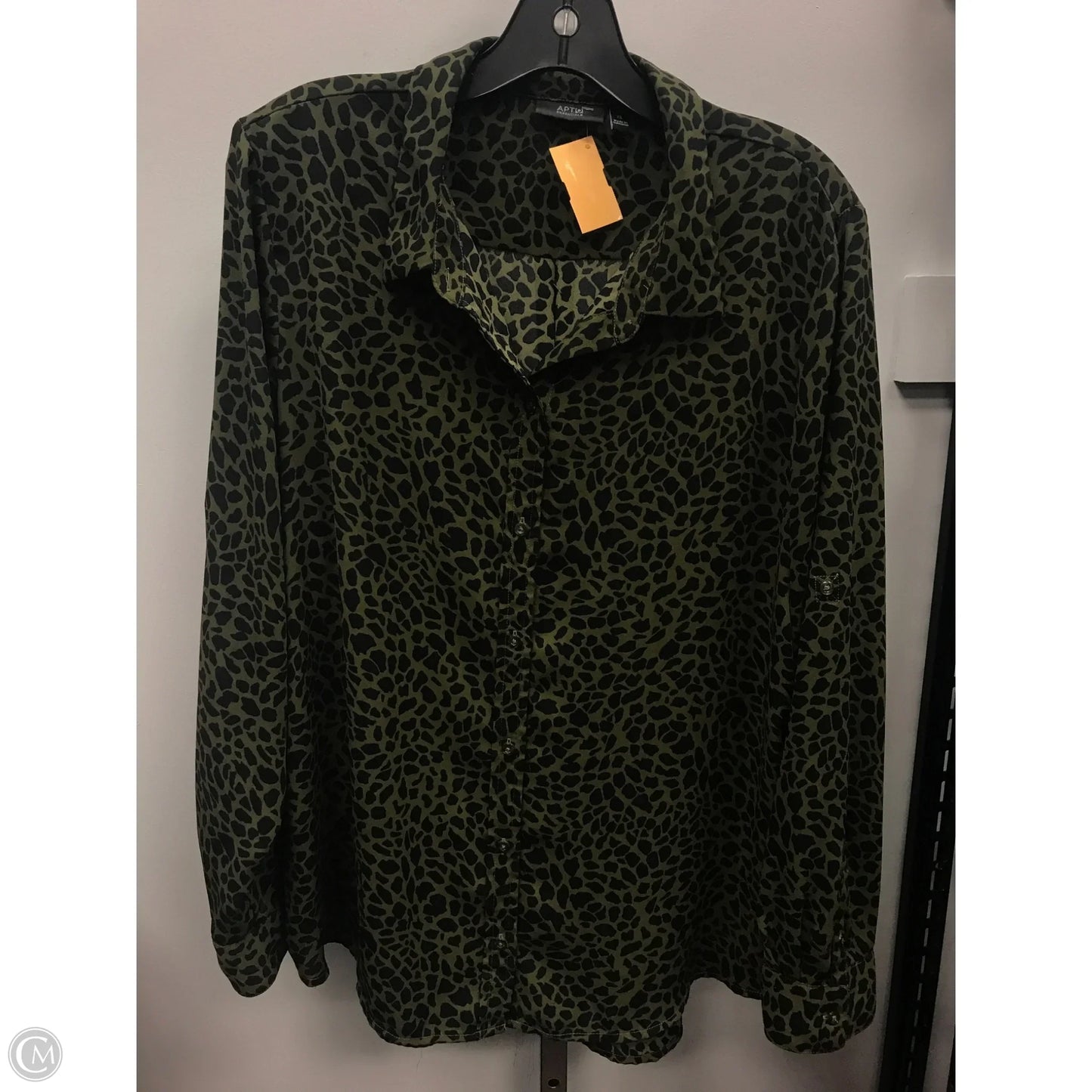 Top Long Sleeve By Apt 9 In Animal Print, Size: Xl
