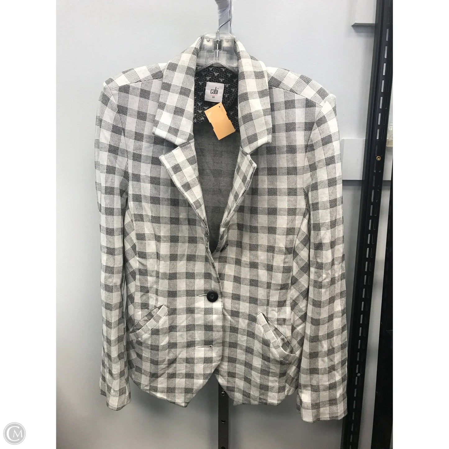 Blazer By Cabi In Black & Grey, Size: 10