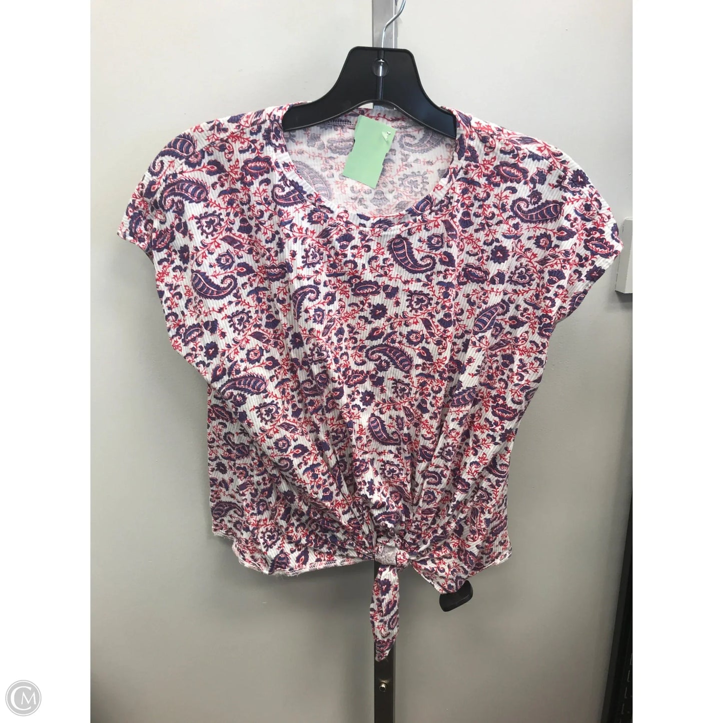 Top Short Sleeve By Loft In Floral Print, Size: Xs
