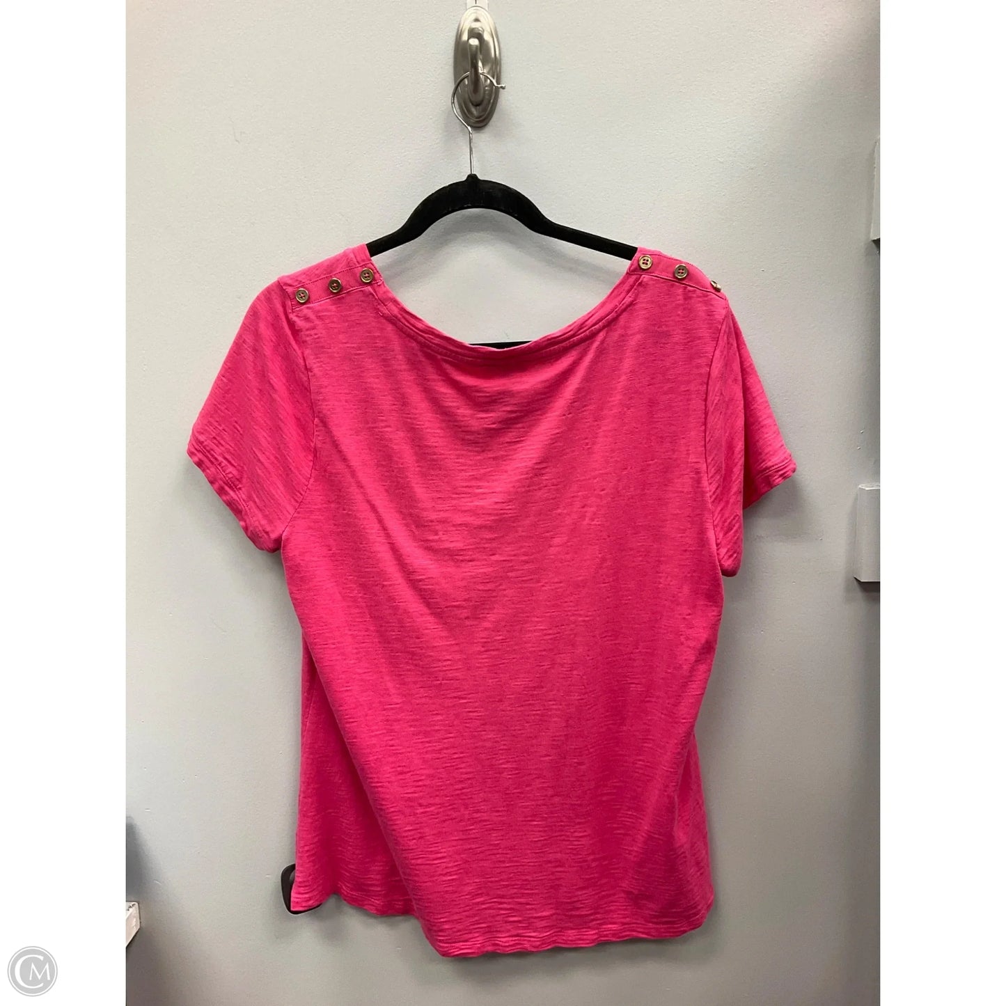 Top Short Sleeve By Talbots In Pink, Size: L