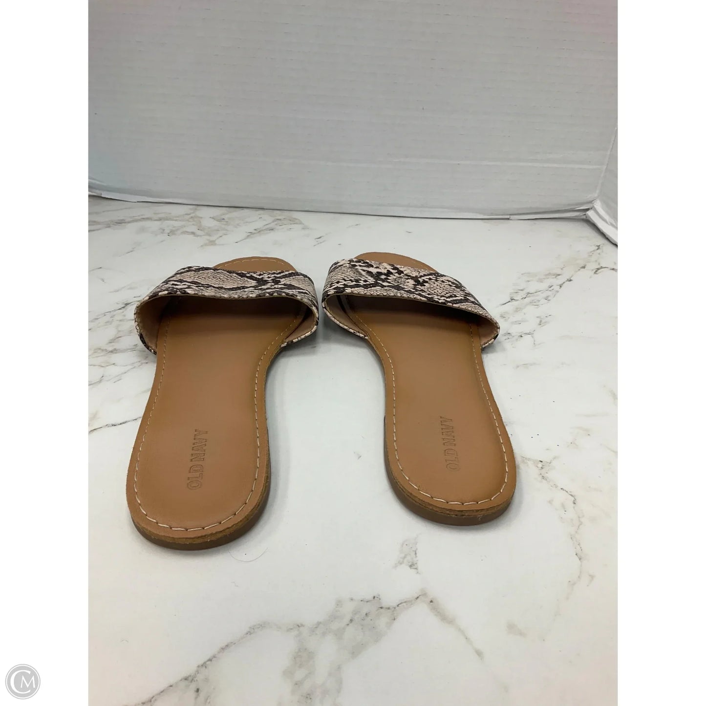 Sandals Flats By Old Navy In Snakeskin Print, Size: 9