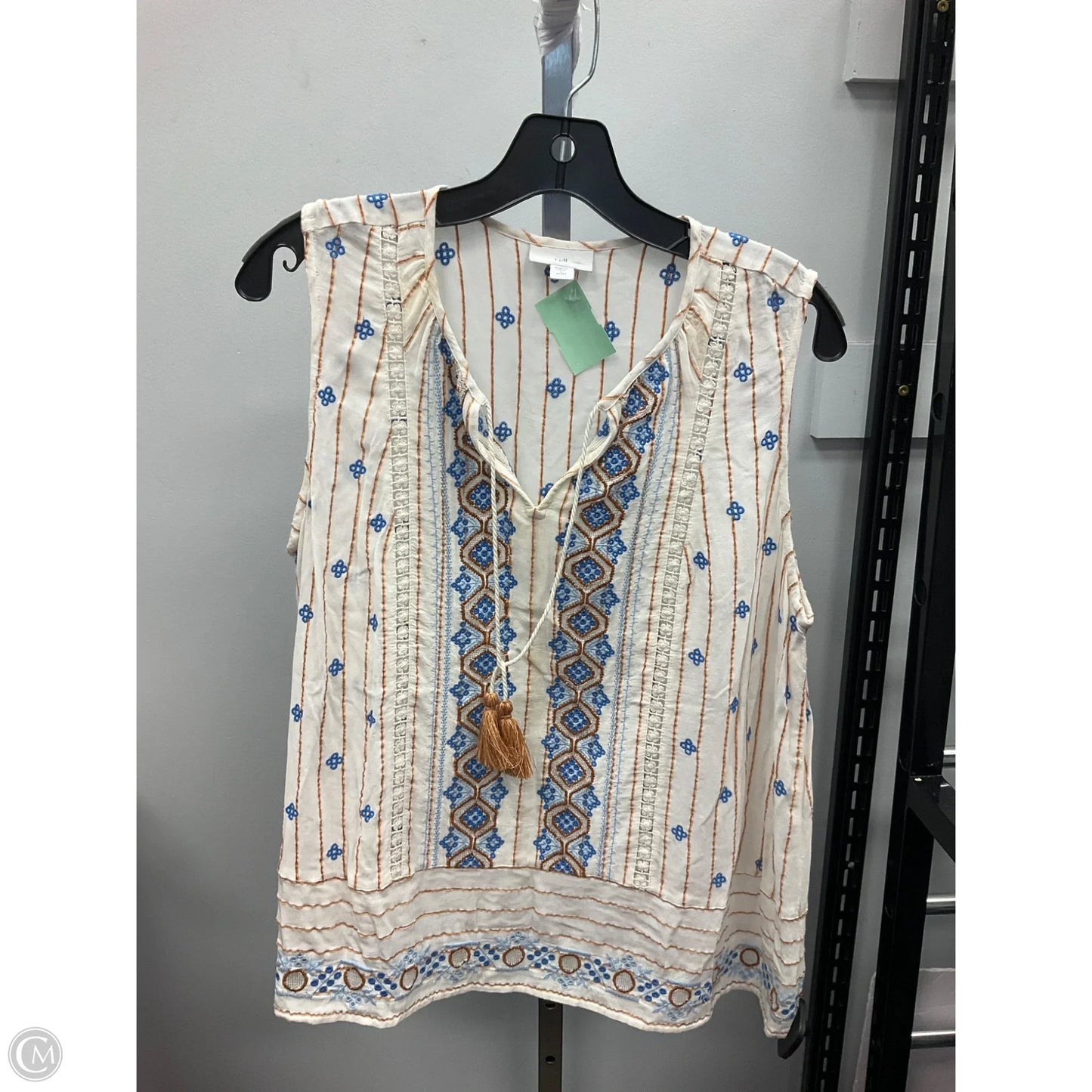 Top Sleeveless By J. Jill In Cream, Size: Lp