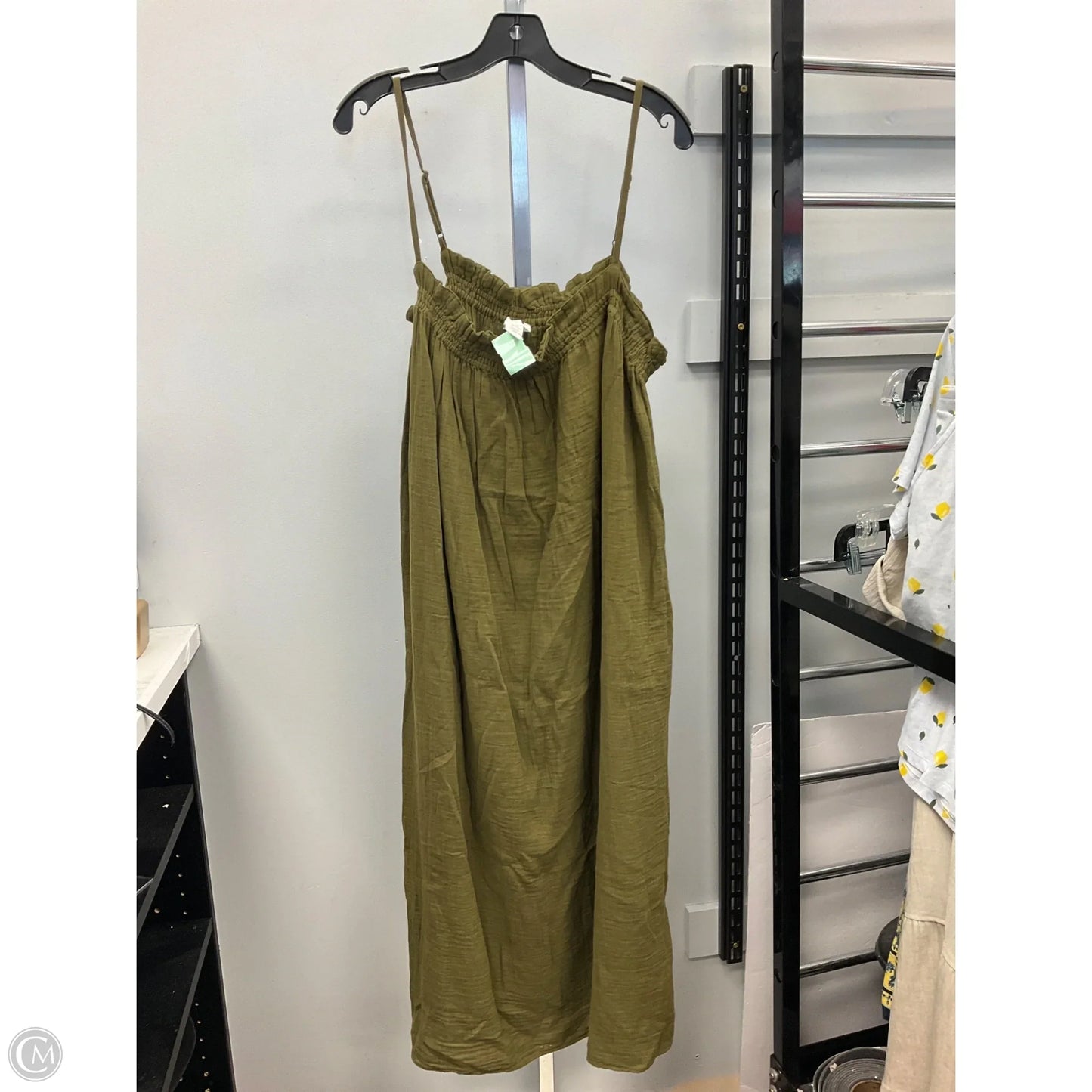Dress Casual Midi By H&m In Green, Size: Xl