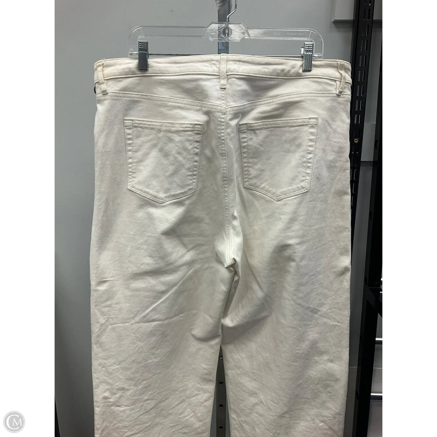 Jeans Wide Leg By Loft In Cream Denim, Size: 14