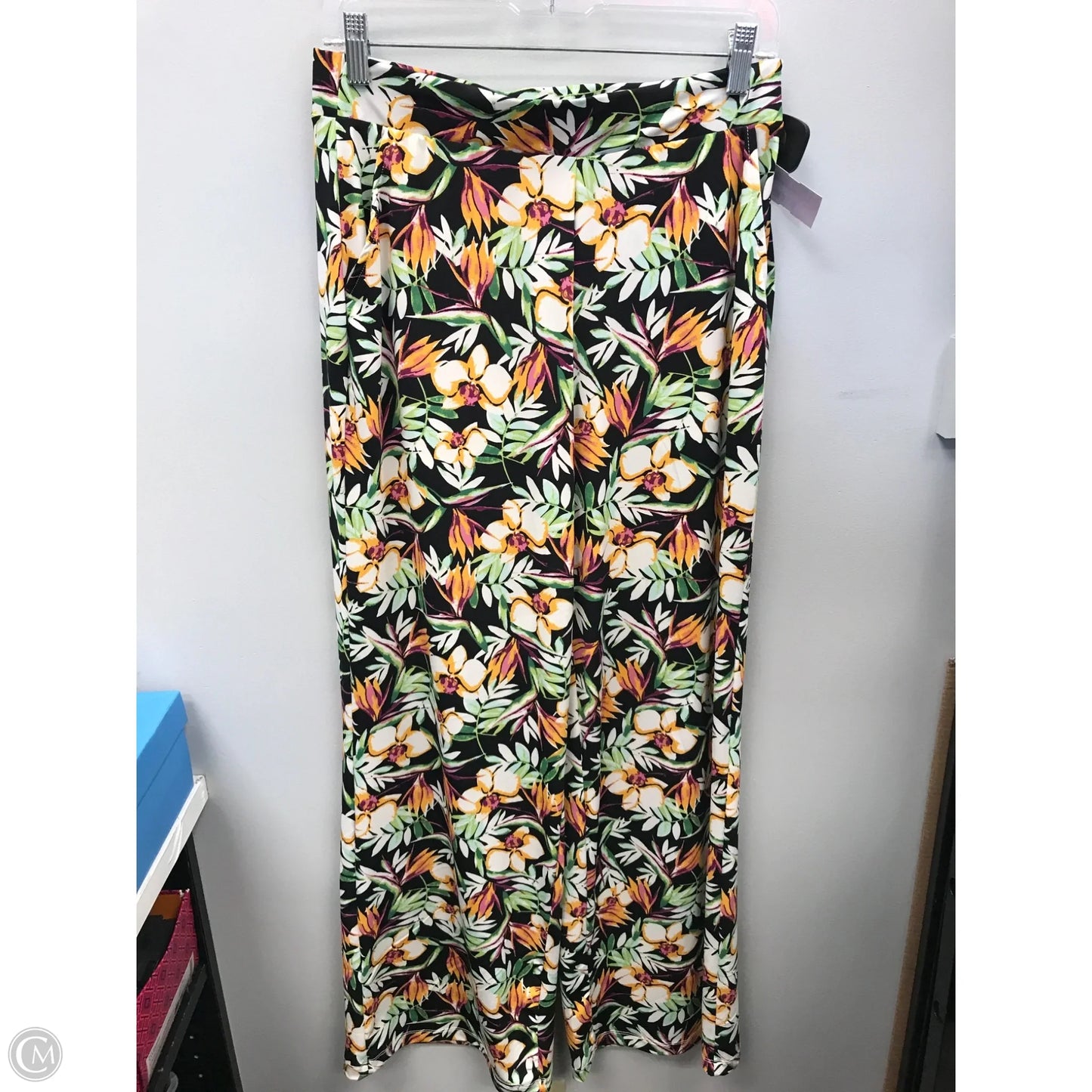 Pants Wide Leg By Joan Vass In Tropical Print, Size: M