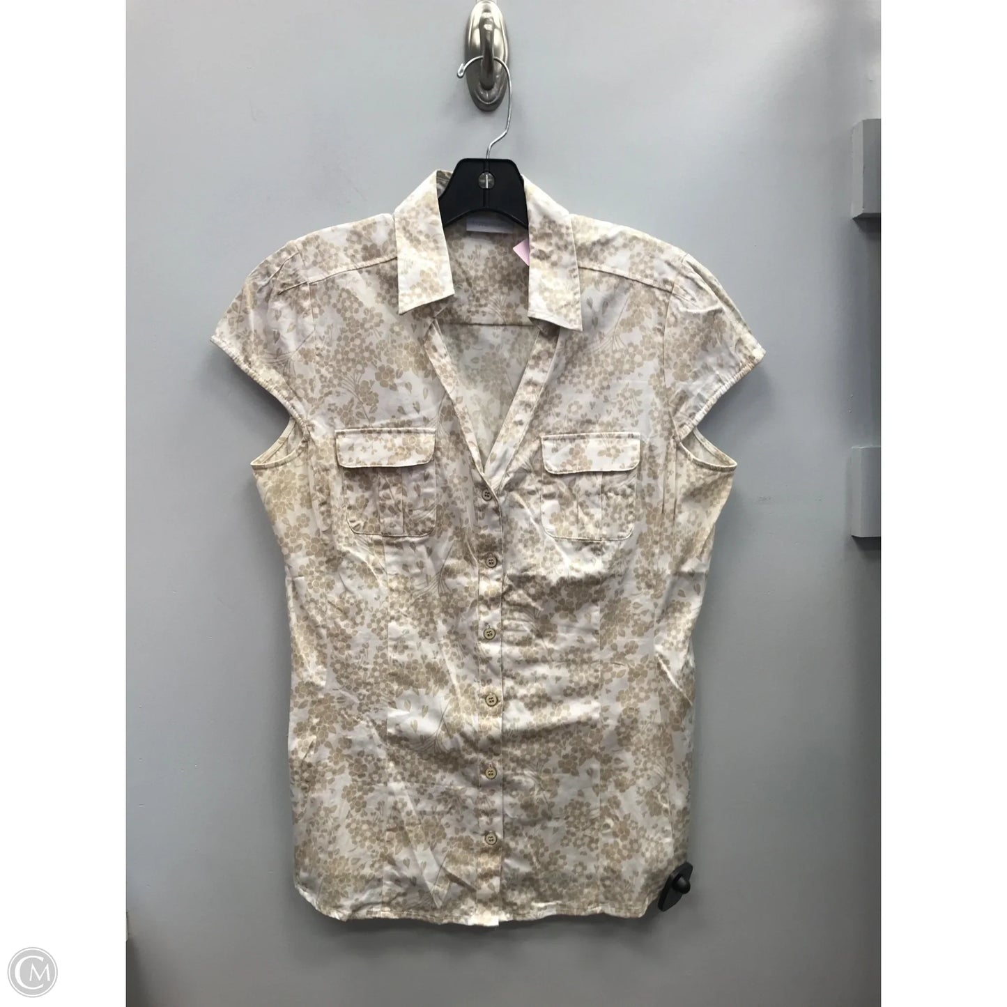 Top Sleeveless By New York And Co In Cream & Tan, Size: L