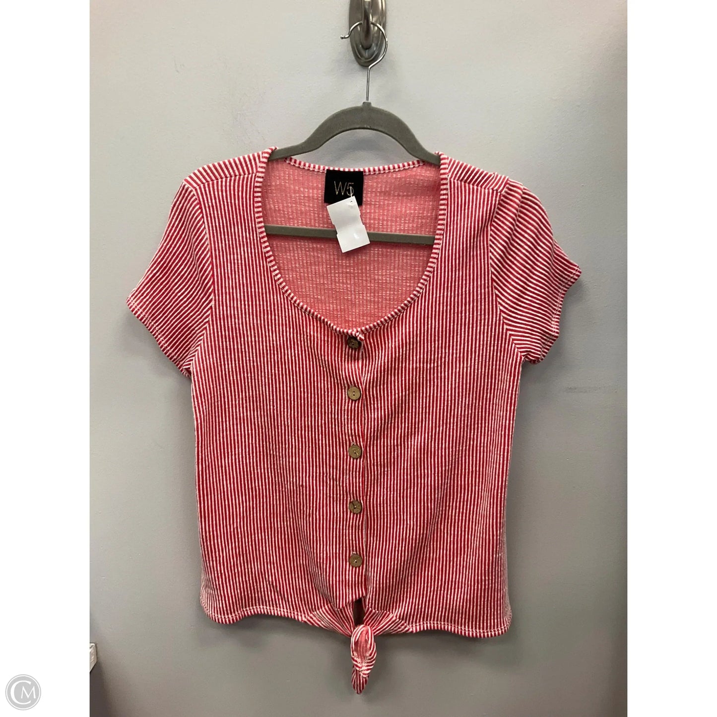 Top Short Sleeve By W5 In Red, Size: L