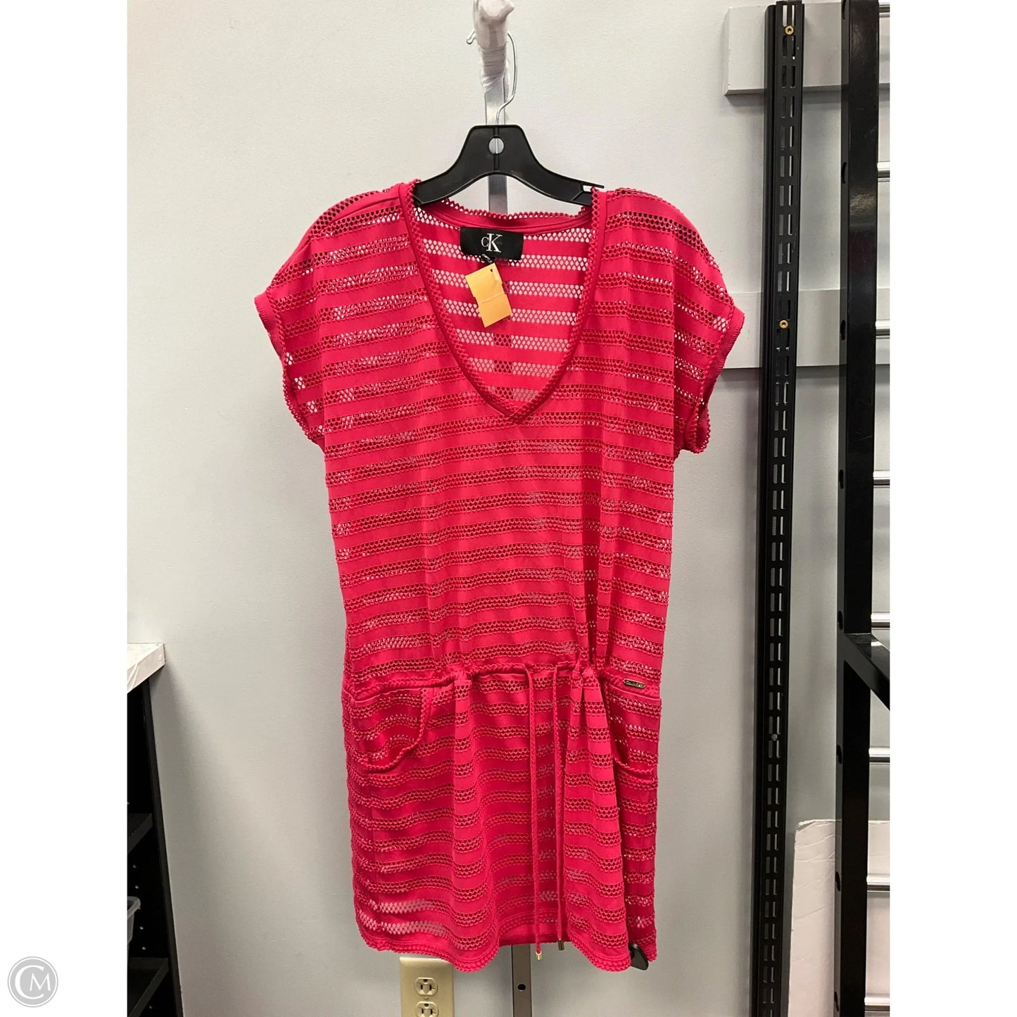 Swimwear Cover-up By Calvin Klein In Pink, Size: M