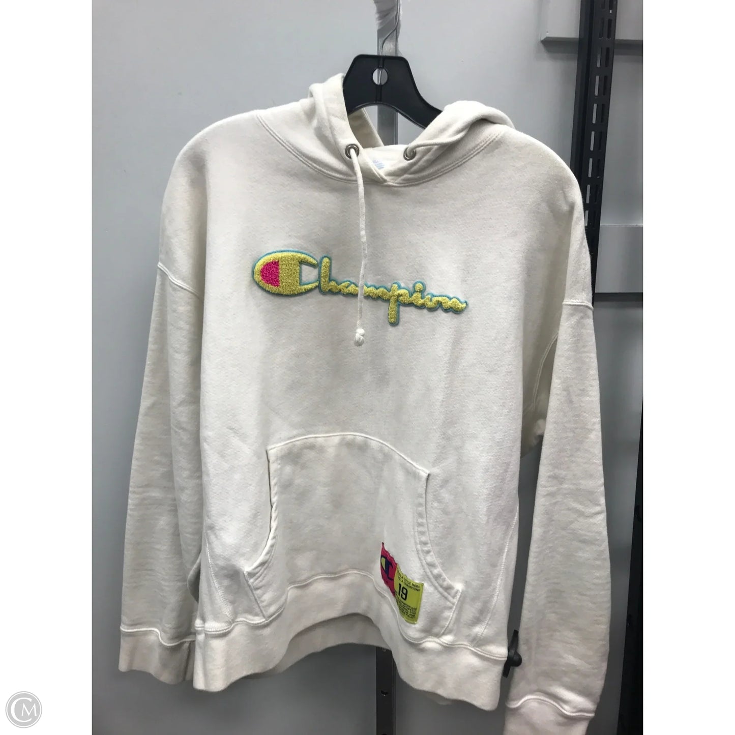 Sweatshirt Hoodie By Champion In Cream, Size: 2x