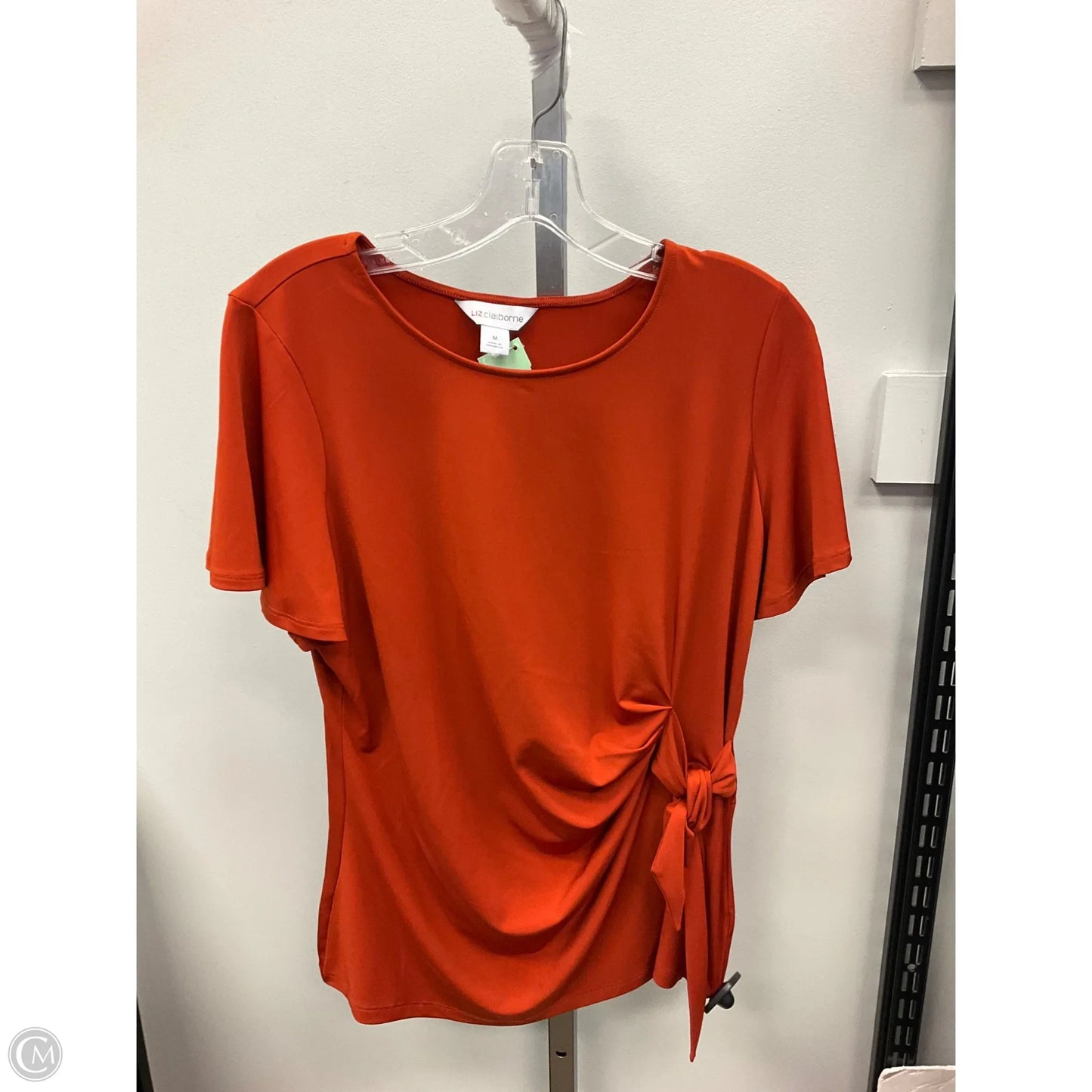 Top Short Sleeve By Liz Claiborne In Orange, Size: M