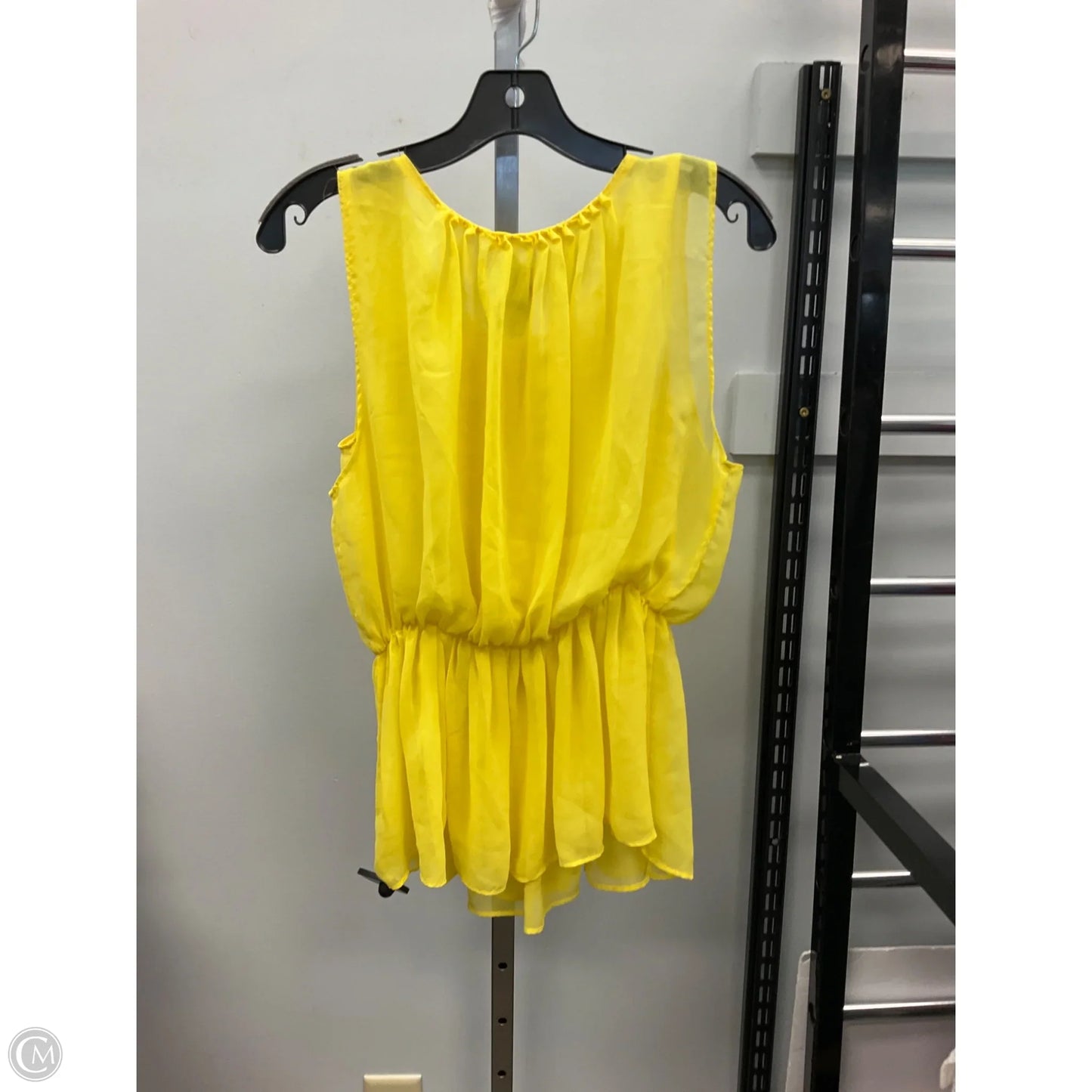 Top Sleeveless By Aquamar In Yellow, Size: S