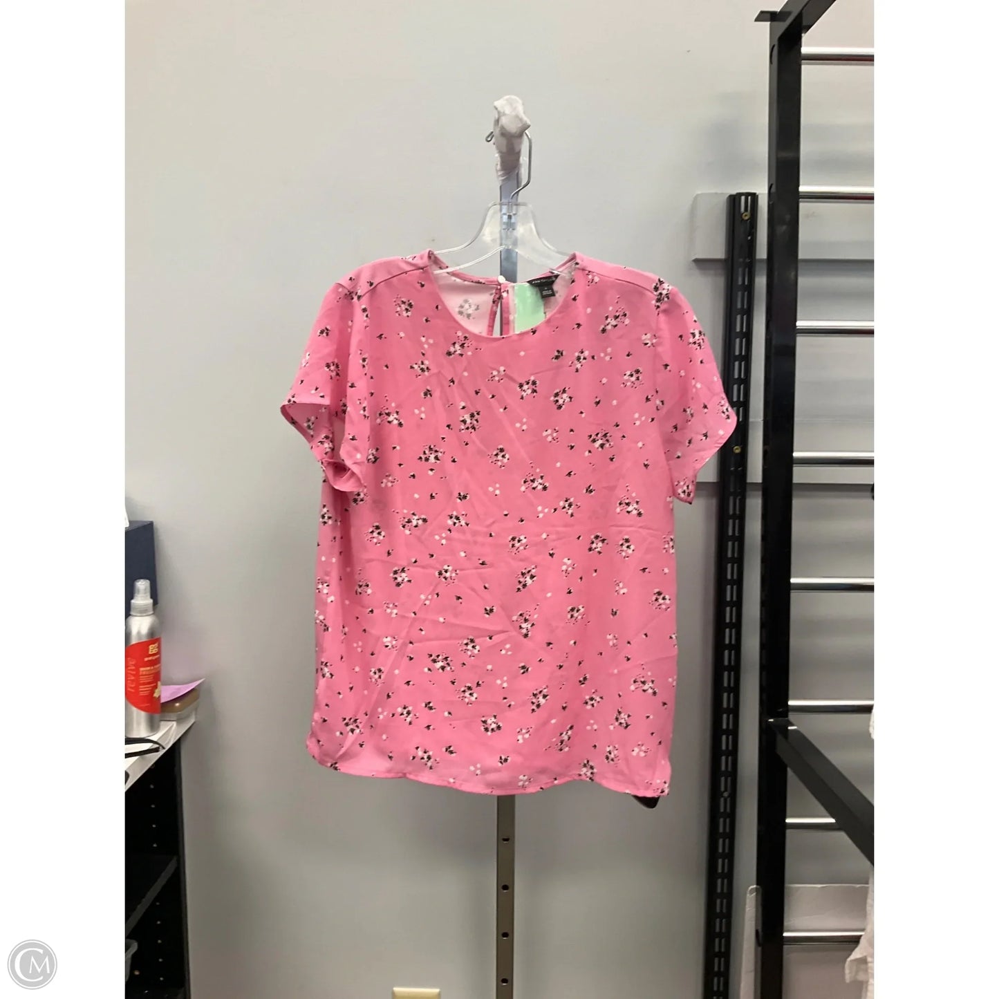 Top Short Sleeve By Ann Taylor In Pink, Size: S