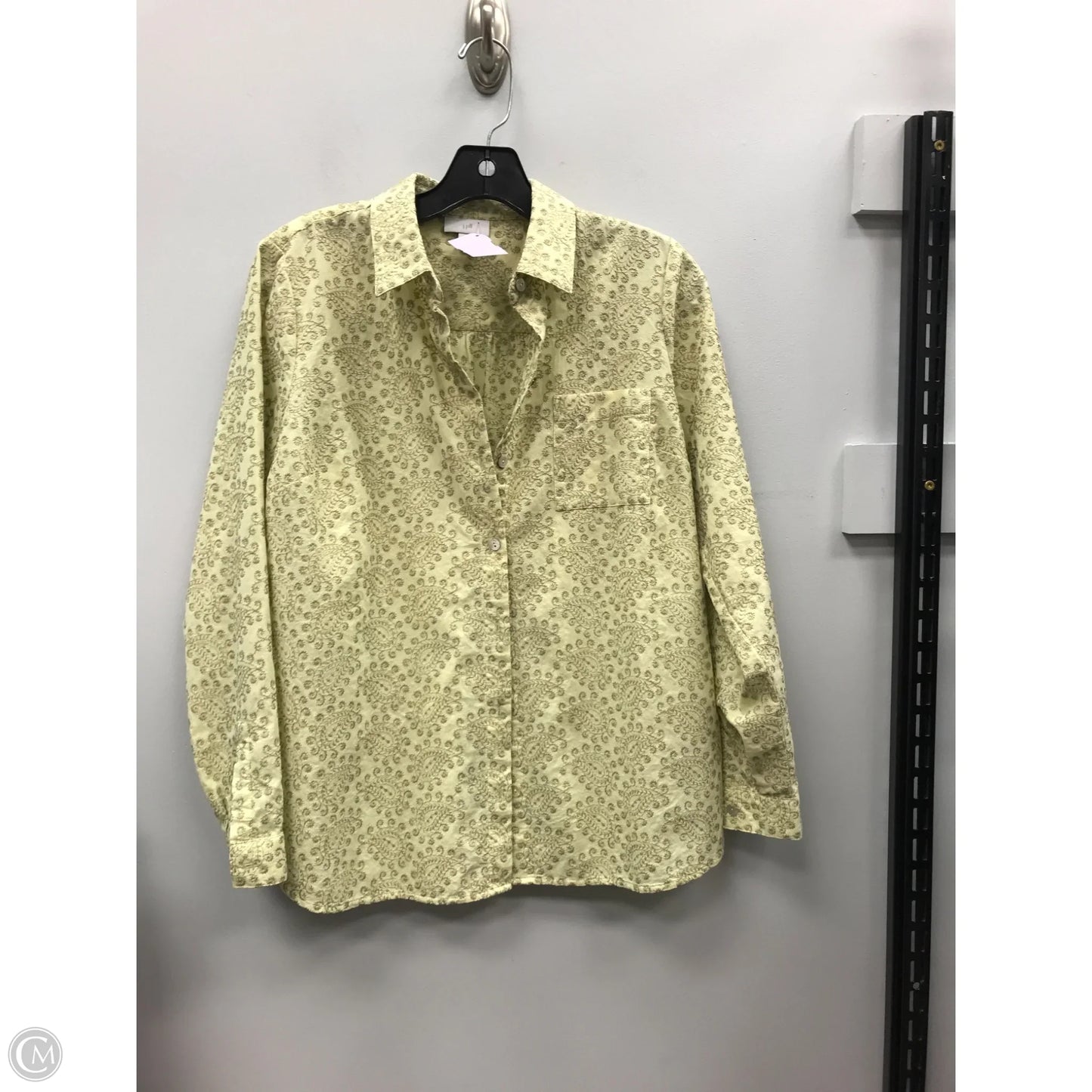 Top Long Sleeve By J. Jill In Yellow, Size: Xs