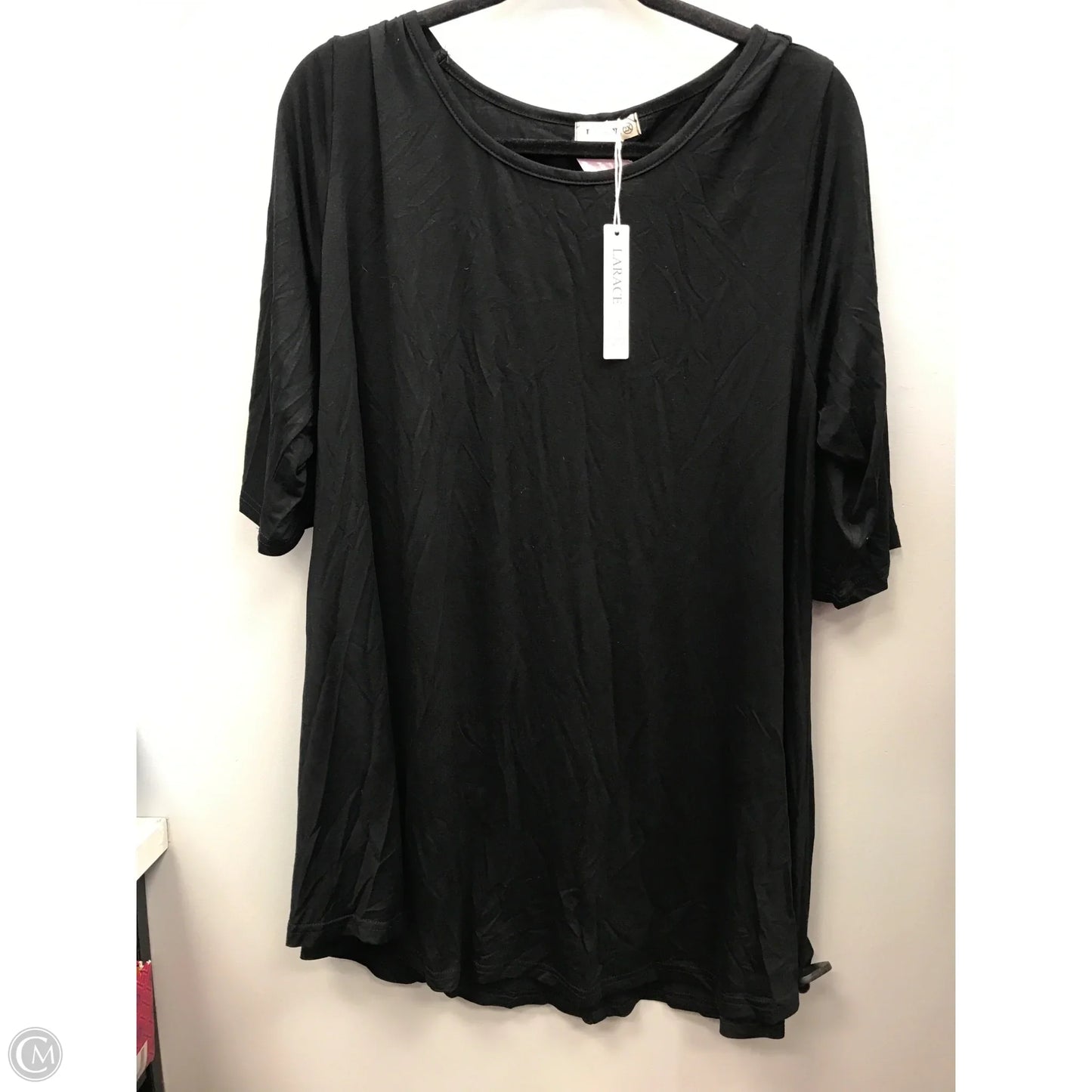 Top Short Sleeve By Larace In Black, Size: 2x