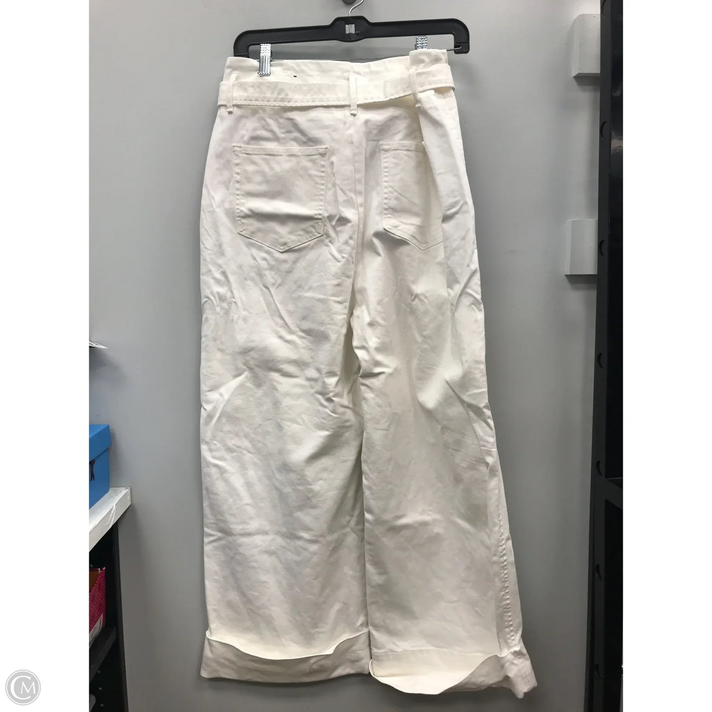 Jeans Wide Leg By Ann Taylor In White, Size: 12