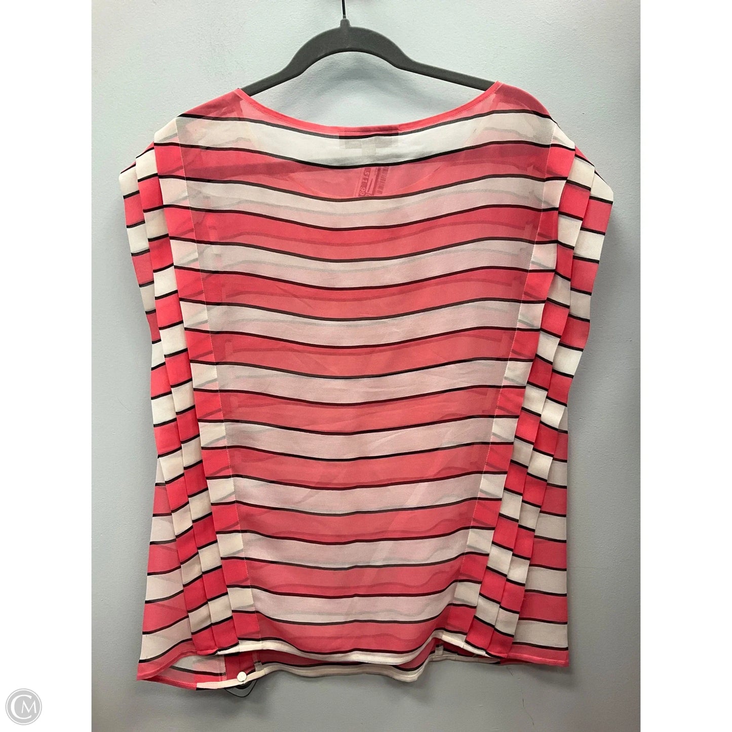 Top Sleeveless By Loft In Pink & Tan, Size: M