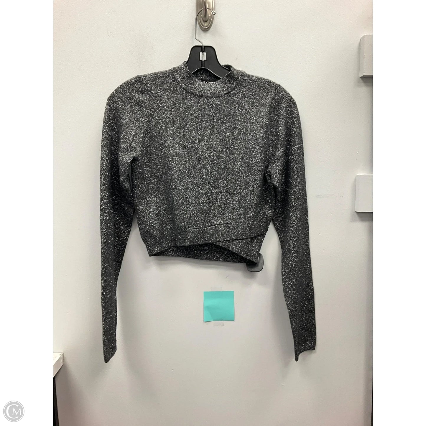 Top Long Sleeve By Express In Silver, Size: M