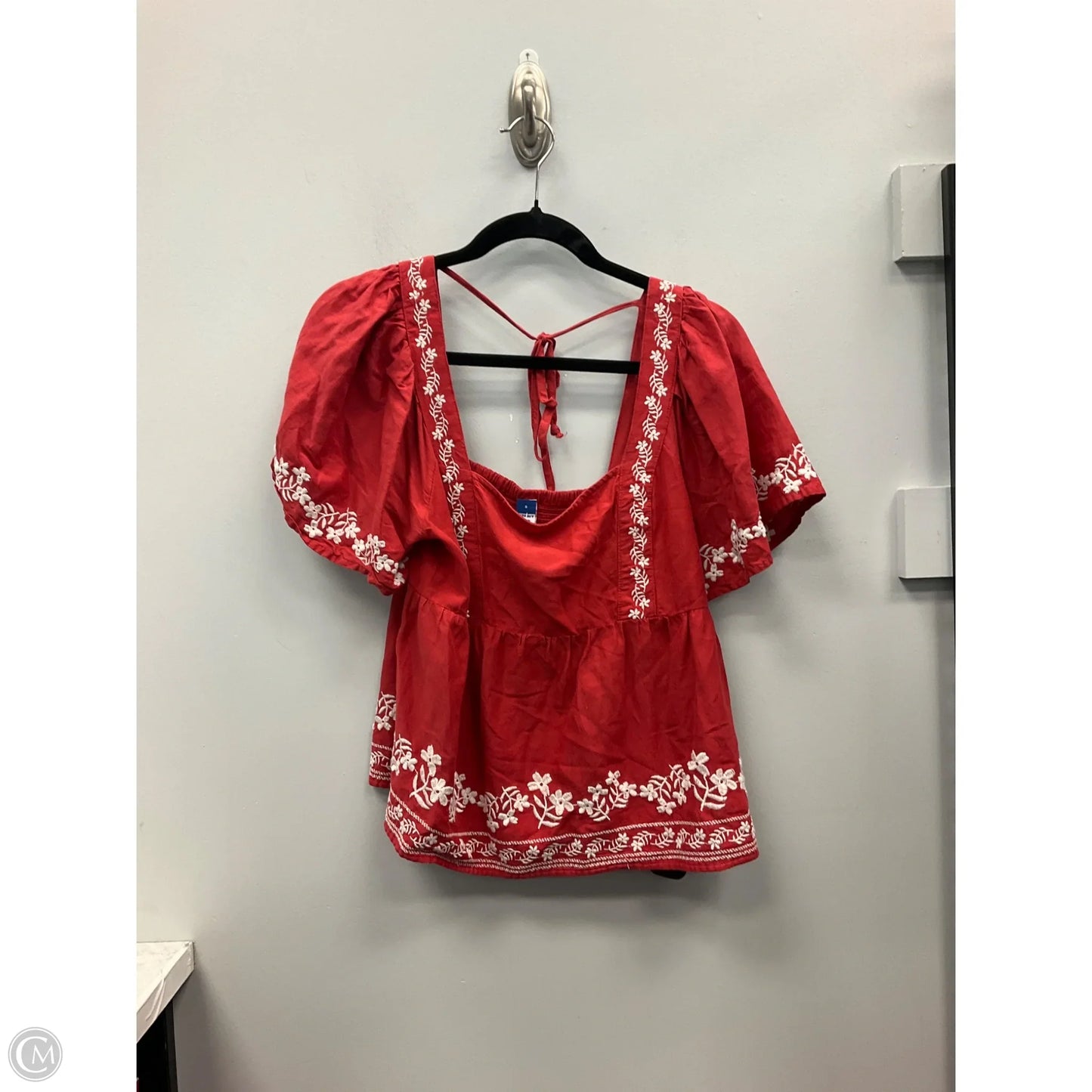 Top Short Sleeve By Old Navy In Red, Size: S