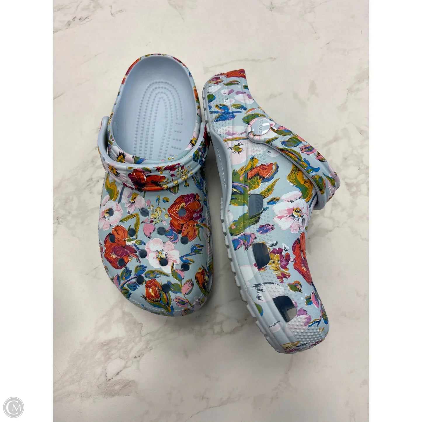 Shoes Athletic By Crocs In Blue, Size: 10