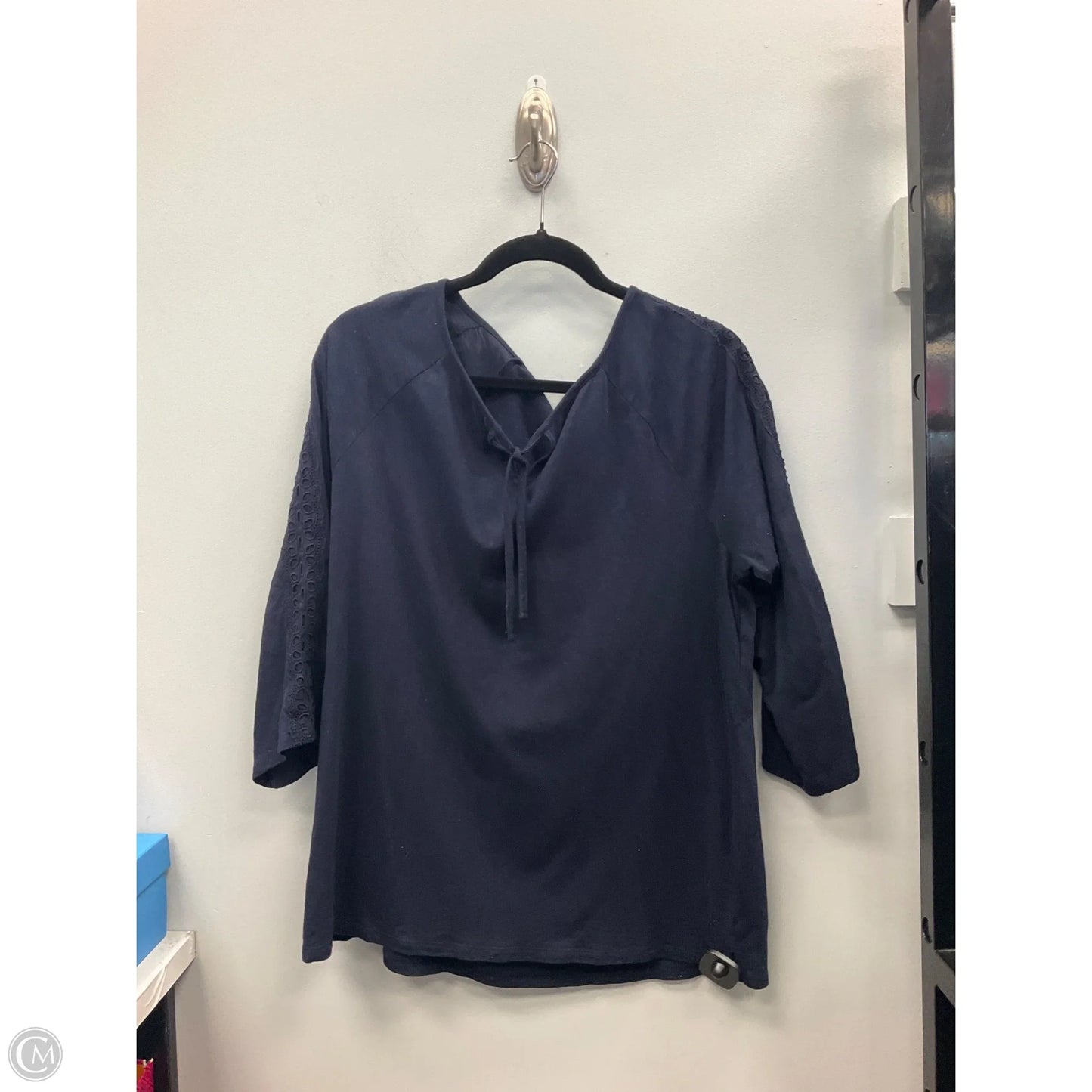 Top Long Sleeve By Talbots In Navy, Size: Xl