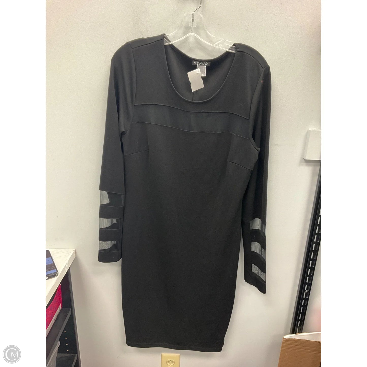 Dress Casual Midi By Venus In Black, Size: L