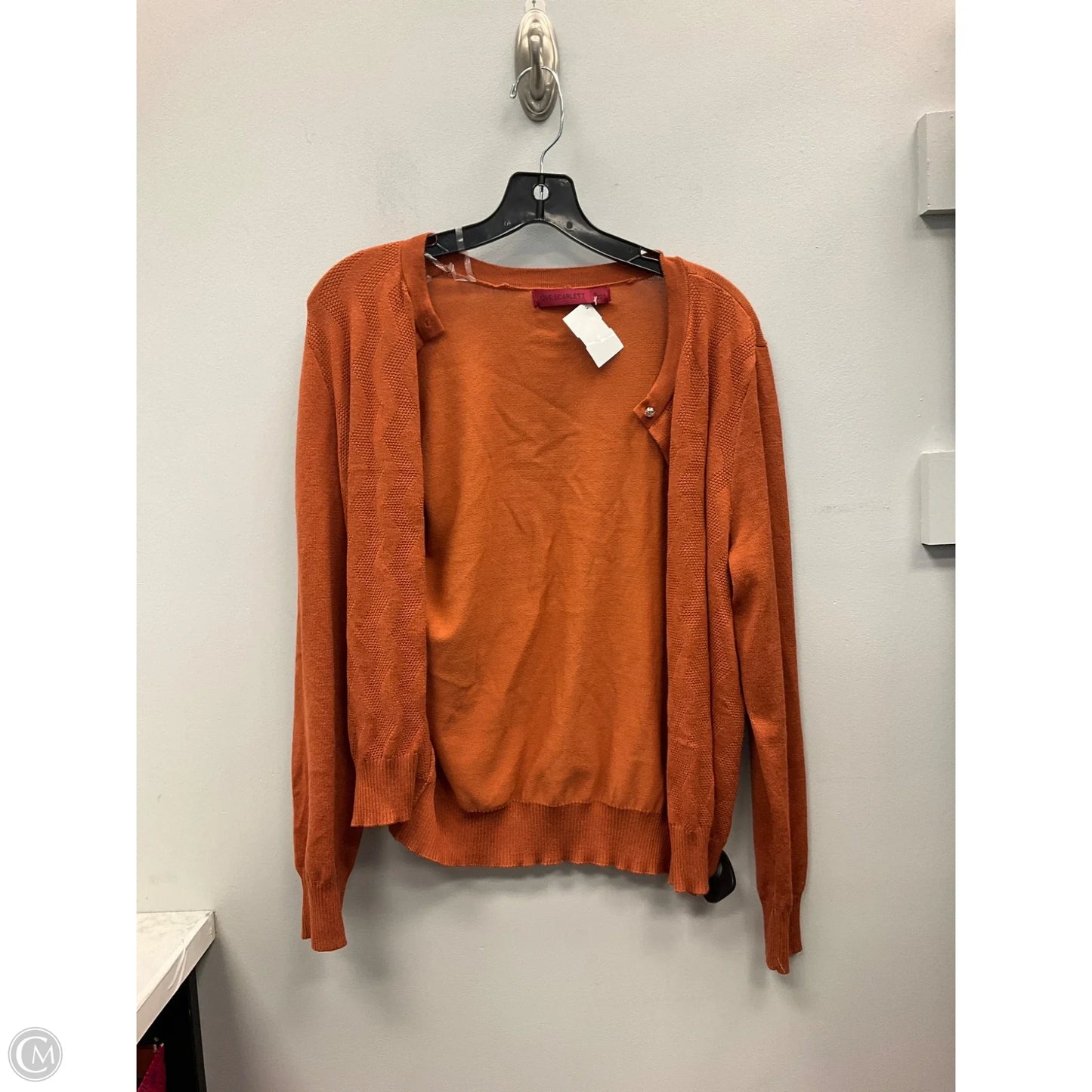 Sweater Cardigan By Love Scarlett In Orange, Size: M