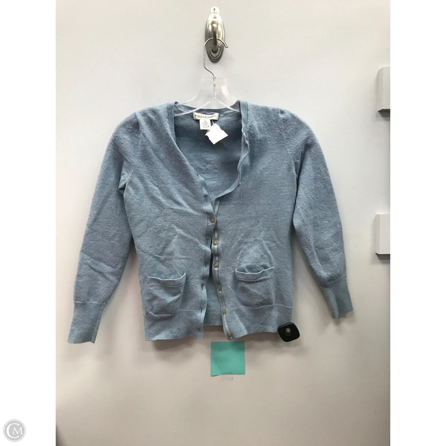 Sweater Cardigan By Banana Republic In Blue, Size: Xs