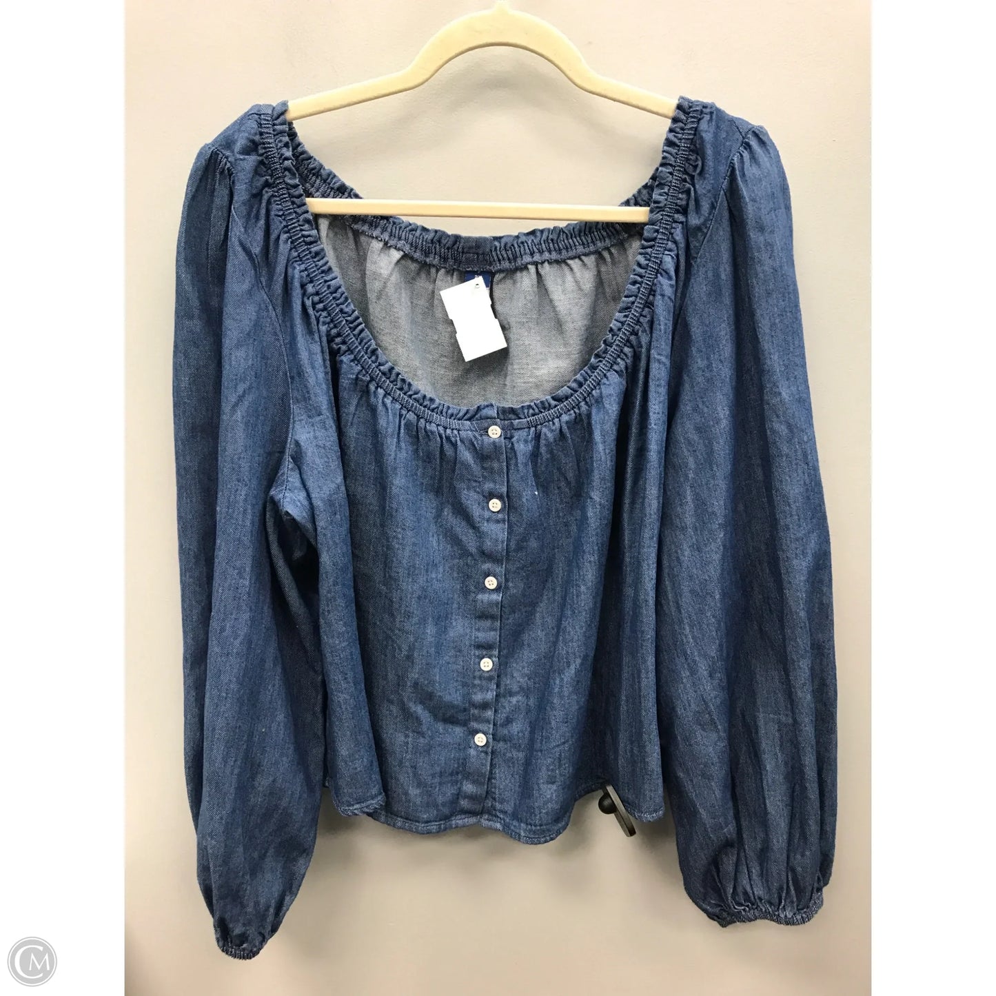 Top Long Sleeve By Old Navy In Blue Denim, Size: 2x