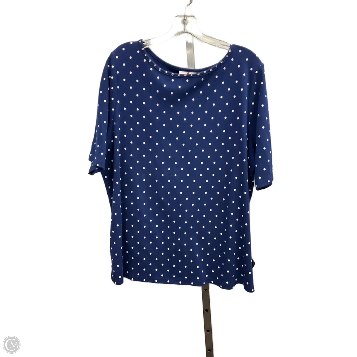 Top Short Sleeve By Quaker Factory In Blue, Size: 1x