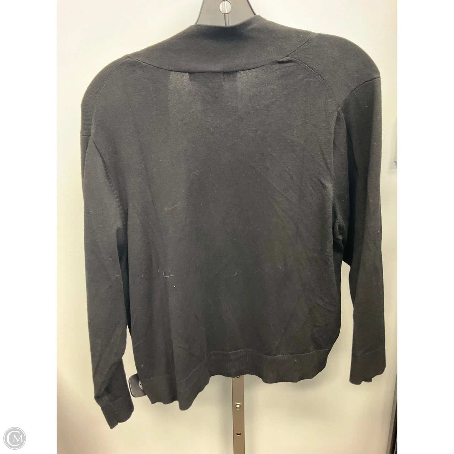 Sweater Cardigan By Calvin Klein In Black, Size: 1x